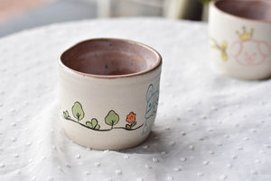 Stoneware puppy mug - cute tableware - tea coffee lover