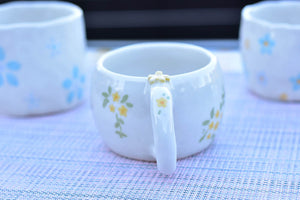 Flower cluster mug - Floral coffee lover mug