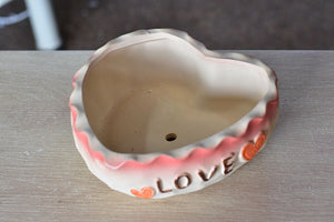 Large heart succulent pot - flower ceramic pot (18.5cm*20.5cm*8cm)