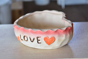 Large heart succulent pot - flower ceramic pot (18.5cm*20.5cm*8cm)