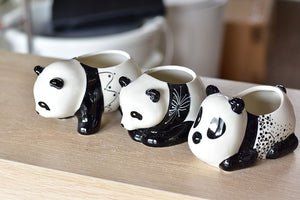 Panda succulent pot - cute animal flower planter