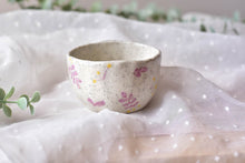 Load image into Gallery viewer, Handmade coffee mug - small daisy coffee lover mug - cross glaze
