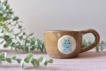 Load image into Gallery viewer, Handmade coffee mug - handpainted hippo mug - coffee lover
