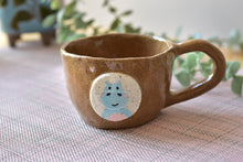 Load image into Gallery viewer, Handmade coffee mug - handpainted hippo mug - coffee lover
