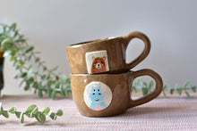 Load image into Gallery viewer, Handmade coffee mug - handpainted hippo mug - coffee lover
