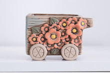 Load image into Gallery viewer, Flower succulent pot - trolley planter (10.5cm*8cm*8.3cm)
