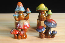 Load image into Gallery viewer, Ceramic mushrooms - home decor - garden decor
