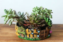 Load image into Gallery viewer, Cement garden succulent pot - flower ceramic pot (21cm*18cm*8cm)
