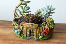 Load image into Gallery viewer, Cement garden succulent pot - flower ceramic pot (21cm*18cm*8cm)
