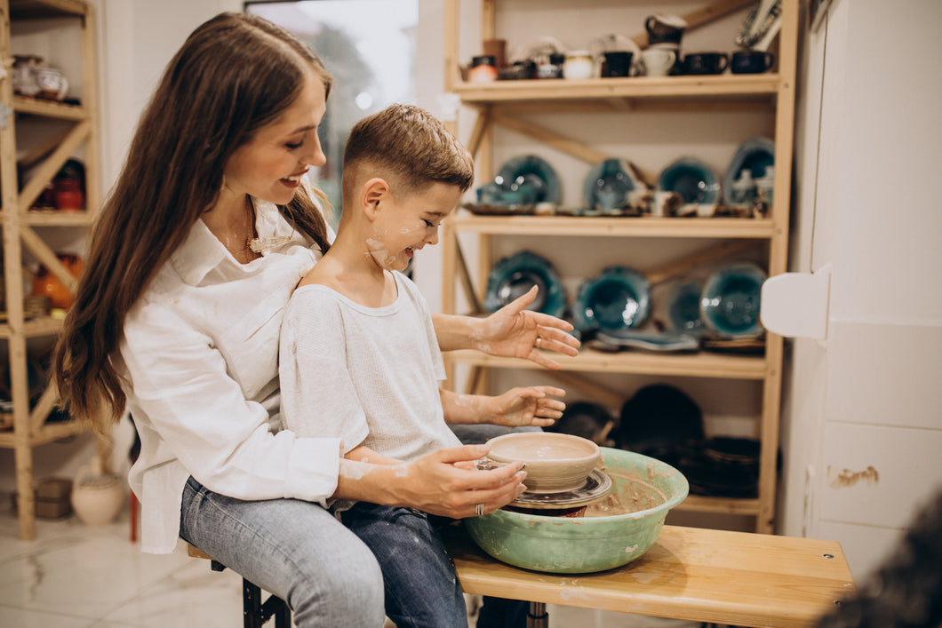 Family pottery class - hand-building