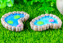 Load image into Gallery viewer, Miniature lotus pond – Fairy Garden - DIY material - Terrarium material
