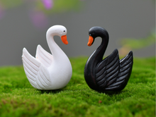 Load image into Gallery viewer, Miniature swan – Fairy Garden - DIY material - Terrarium material
