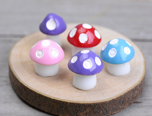 2 × Miniature mushroom – Fairy Garden - DIY material - Terrarium material