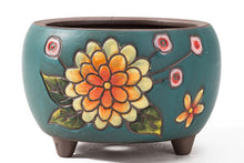 Load image into Gallery viewer, Handpainted succulent pots - flower planters - ceramic pots (13.2cm ×9.6cm)
