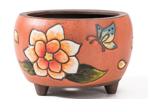 Handpainted succulent pots - flower planters - ceramic pots (13.2cm ×9.6cm)