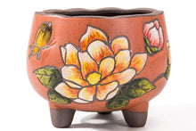 Load image into Gallery viewer, Handpainted succulent pots - flower planters - ceramic pots (11cm ×9.8cm)
