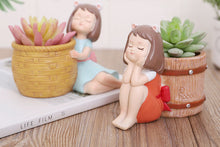 Load image into Gallery viewer, Elegant girl pot - Succulent Planters - Made of Resin
