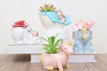 Load image into Gallery viewer, Animal Pots - Cute Planters - Succulent pots - Made of Resin
