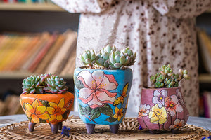 Angularr succulent pots - indoor outdoor planters