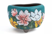 Load image into Gallery viewer, Handpainted succulent pots - flower planters - ceramic pots
