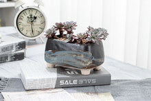 Load image into Gallery viewer, Maifan succulent pots - flower rough planters - ceramic pots (14.8cm×9.5cm×8.8cm)
