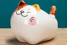 Load image into Gallery viewer, Adorable cat pots - flower planters - ceramic pots (10cm×7.5cm×7cm)
