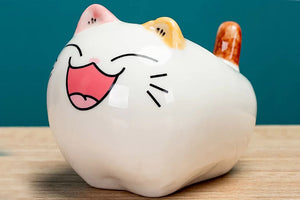 Adorable cat pots - flower planters - ceramic pots (10cm×7.5cm×7cm)