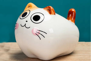 Adorable cat pots - flower planters - ceramic pots (10cm×7.5cm×7cm)