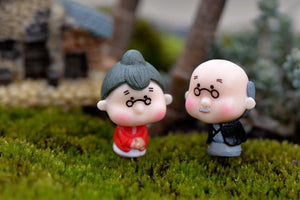 Miniature grandma & grandpa – Fairy Garden DIY Material