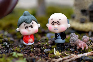 Miniature grandma & grandpa – Fairy Garden DIY Material