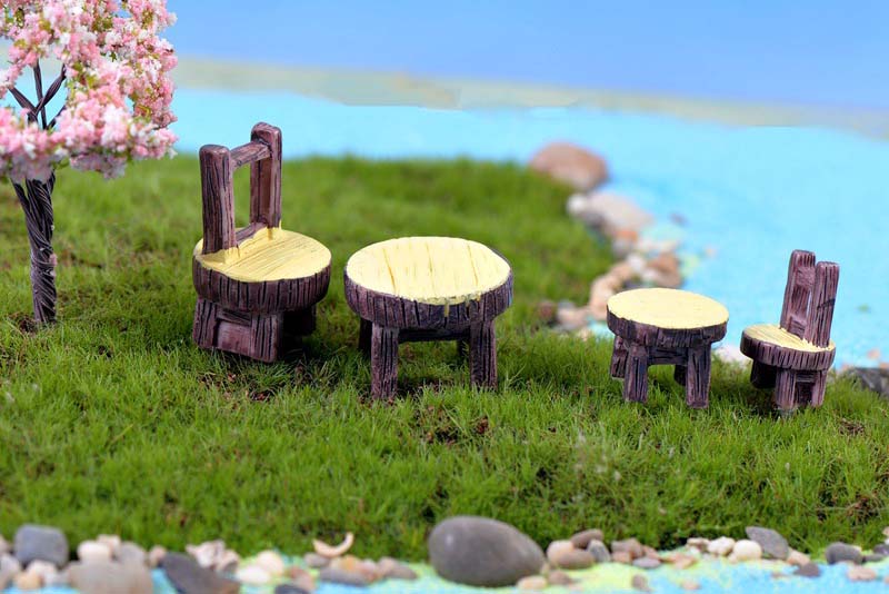 Miniature table & chair – Fairy Garden DIY Material