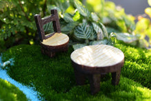 Load image into Gallery viewer, Miniature table &amp; chair – Fairy Garden DIY Material
