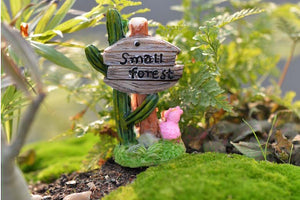 Miniature cactus sign – Fairy Garden DIY Material