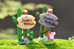 Miniature cactus sign – Fairy Garden DIY Material