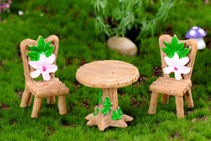 One set miniature table and chair – Fairy Garden DIY Material