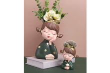 Load image into Gallery viewer, Elegant girl Pots - Flower planters - Resin Planters
