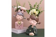 Load image into Gallery viewer, Elegant girl Pots - Flower planters - Resin Planters
