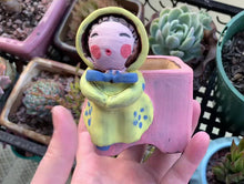 Load and play video in Gallery viewer, Handmade girl 3D pots - flower planters - ceramic pots
