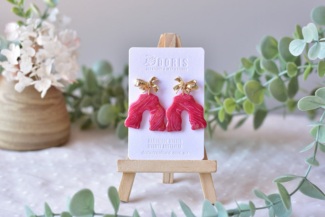 Elegant dangle earrings - polymer clay earrings