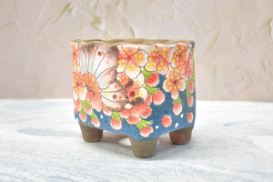 【Doris's collection】Handpainted succulent pots - flower planters (11cm*9.5cm*10cm)