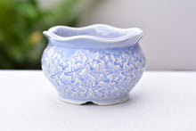 Load image into Gallery viewer, Flower texture succulent pot - flower ceramic pot (13cm*8.5cm)
