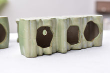 Load image into Gallery viewer, Two - three holes succulent pot - flower ceramic pot
