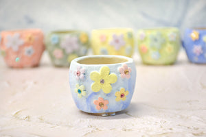 【Doris's collection】Flower cute pots with diamond (5.3cm * 4.2cm)