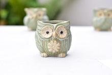 Load image into Gallery viewer, Small cute owl succulent pot - flower ceramic pot (5.5cm*6.5cm)
