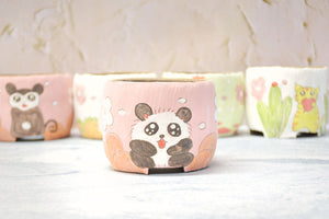 Handpainted cute pots - succulent pots - animal planters (9cm * 7.8cm)