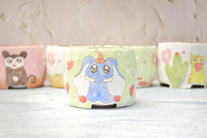 Handpainted cute pots - succulent pots - animal planters (9cm * 7.8cm)