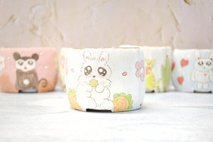 Handpainted cute pots - succulent pots - animal planters (9cm * 7.8cm)