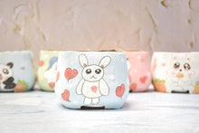 Load image into Gallery viewer, Handpainted cute pots - square succulent pots - animal planters (8cm * 7.2cm)
