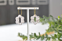 Load image into Gallery viewer, Marbling design dainty dangle earrings - polymer clay earrings
