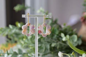 Dainty dangle earrings - polymer clay earrings (multi-colour)